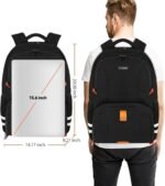 Ytonet Gym Backpack For Men Women, Travel Sports Track Bag With Shoe Compartment USB Charging Port, Large Workout Laptop Backpack Water Resistant College Bag Fit 15.6 Inch, Camping, Black - Image 4