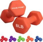 Dumbbell Hand Weight Pairs – Neoprene Dumbbell Exercise & Fitness For Home Gym Equipment and Adjustable Dumbbell Sets–Non-Slip, Color Coded Hex Shaped Free Weights For Women,Men 2LB 3LB 5LB 8LB 10LB Pounds - Image 2