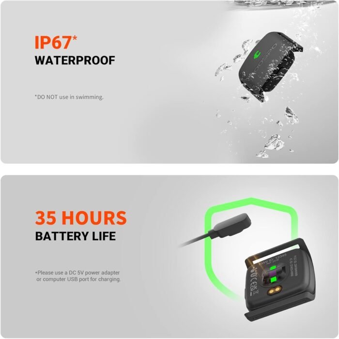 COOSPO HW9 Bluetooth 5.0 ANT+ Heart Rate Monitor Armband with HR Zones/Calories Burned, Optical HRM Sensor for Fitness Training/Cycling/Running,Compatible with Peloton,DDP Yoga,Wahoo - Image 8