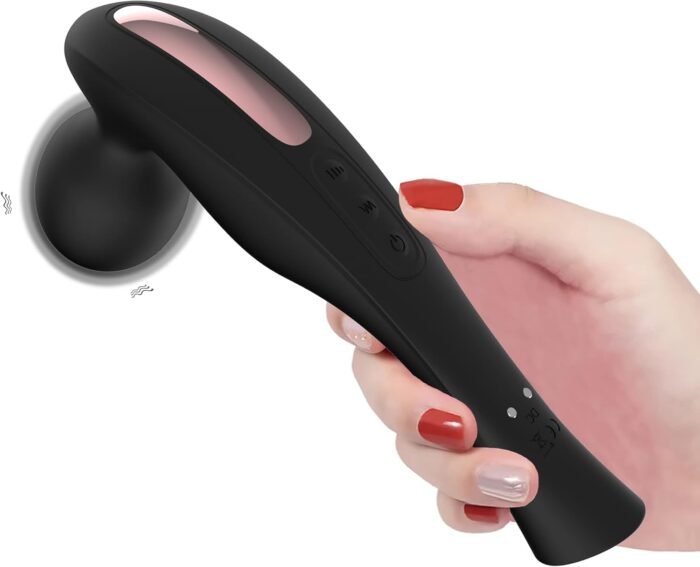Handheld Cordless Electric Shoulders & Neck Back Massage Tools-20 Vibration Modes and 8 Speeds-Full Body Muscle Tissue Massager-Waterproof & Portable for Muscle Pain Relief & Fatigue.(Black) - Image 2