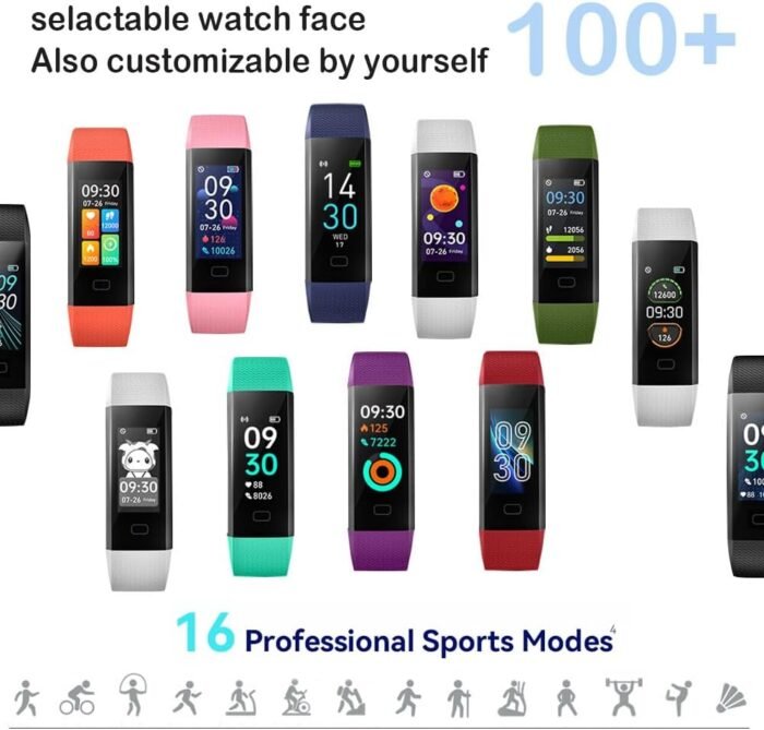 Fitness Tracker with Heart Rate Monitor/Step Counter/Calories, Smart Watch Activity Tracker Sleep Monitor, IP68, Health Tracker Pedometer for Man Women - Image 4