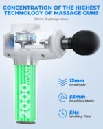 Deep Tissue Massage Gun,Percussion Massage Gun for Pain Relief,Professional Muscle Massager for Athletes & Home Gym, Handheld Portable Back Massager with 5 Speed,2025 Fathday's Gifts - Image 5