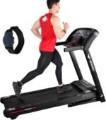 Impremey Folding Treadmill with Auto Incline 15%, 3.5HP, 350 Lb Capacity, 11 MPH, 50" x 19" Ultra Large Running Area, Heart Rate Monitor Armband, HRC Training for Home Walking and Running - Image 2
