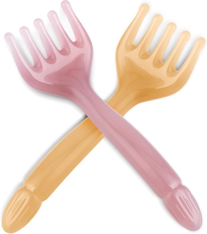 2Pcs Head Massager Manual Hair Scalp Massager Gua Sha Five Claw Massage Tool Comb Portable Handheld Resin Relax Tool for Father's Day Mother's Day Gifts (Amber; Cloud Brown) - Image 2