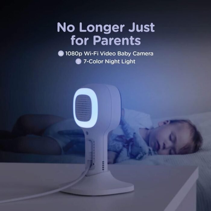 Hubble Connected Dream+ Bundle Non-Wearable, Smart Wi-Fi Enabled Baby Movement Monitor for Heart-Rate and Breathing Supervision, HD Baby Camera with Soothing Sounds & White Noise with Tape Measurer - Image 3