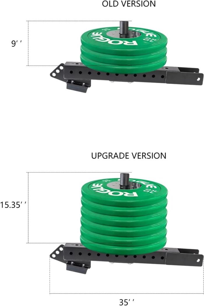 Multi Use Belt Squat Attachment with Lever Arms fits for 3"X 3" Square Tube Power Cages Home Gym Accessory for Strength Training with 330 lbs Capacity (Not included squat belt) - Image 4