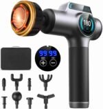 Massage Gun, High-Performance Percussion Massager for Muscle Relief, Professional Deep Tissue Massage Gun&Handheld Muscle Massage Gun with Heat for Full-Body Relaxation with Storage Bag, - Image 2