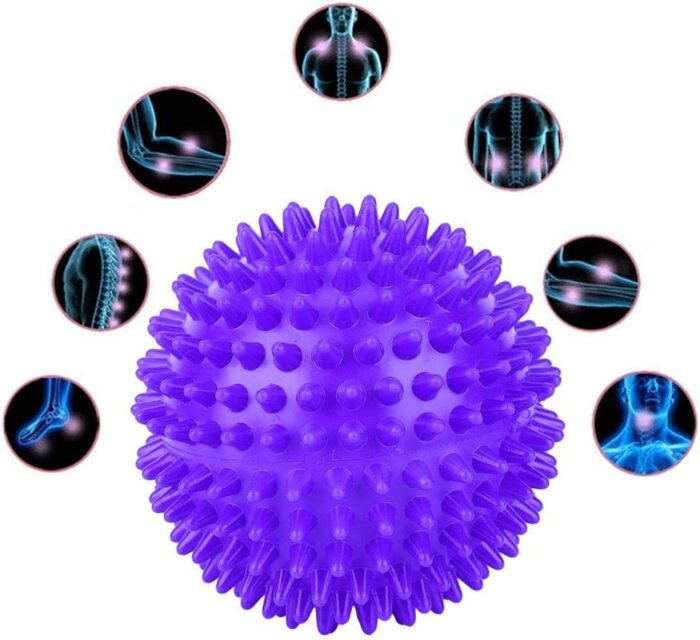 ZJchao Spiky Massage Balls, 7.5cm/9cm Muscle Soreness Massager Ball, Spiky for Deep Tissue Back Massage, Rubber Balls for Pain Relief & Plantar Fasciitis(5#) - Image 3