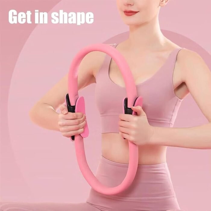 Pilates Essentials Kit for Women,15" Pilates Ring with Double Padded Handles, for Toning Arms, Legs Men and Women - Image 4
