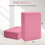 Yoga Blocks 2 Pack, Premuim EVA Foam Block, Durable Exersice Block for Yoga, Pilates, General Fitness, Stretching, Toning Workouts and Meditation, Non-slip & Portable - Image 3