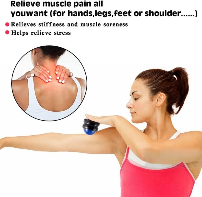 2PCS Spiky Hard Massage Balls with Manual Massage Ball, Roller Back Massager Great for Relax, Deep Tissue Massage Tool to Relief Full Body, Sore Muscle, Neck, Shoulders, Feet, Joint Pain, Stiffness - Image 6