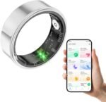 Smart Ring, Health and Fitness Tracker Smart Ring with Calories/Heart Rate/Blood Oxygen/Blood Pressure/Sleep Monitoring, IP68 Waterproof Ring for Pedometer Exercise (Silver, #9) - Image 2