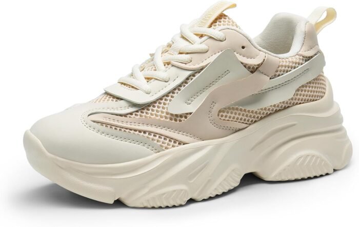 DREAM PAIRS Women's Platform Chunky Fashion Sneakers Jaxon Walking Lace-Up Comfortable Dad Sneakers Workout Sport Work Casual Tennis Shoes - Image 2