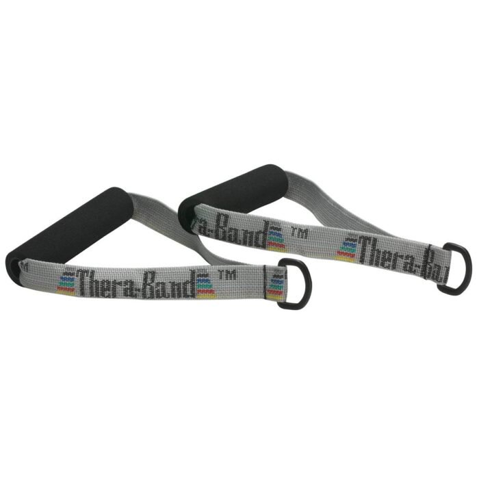 THERABAND Resistance Band Handles, Soft Handles Pair, Accessories for Elastic Resistance Bands & Tubes, Exercise Equipment for Home Gym, Overhead Strength Training, & Stretching, Use with Door Anchor - Image 5