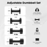 Adjustable Dumbbell Set, 4 in 1 Free Weights Dumbbells Set for Women, Weights for Women at Home, 2lb 3lb 4lb 5lb with TPU Soft Rubber Handle for Home Gym Exercise Training - Image 5