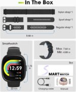 Smart Watches for Men Women Fitness: Fitness Tracker with Blutooth Call 24/7 Heart Rate SpO2 Sleep Monitor 5ATM Waterproof 120+ Sport Mode Activity Trackers Compatible iPhone Android Phones (3 Bands) - Image 9
