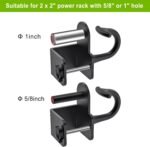 Kipika Power Cage Squat Rack Home Gym Accessories - Anchor for Resistance Bands Fits Rack with 5/8" or 1" Holes, Heavy Duty Hooks for Workouts, Strength Training, and Physical Therapy Exercise, 2 Pack - Image 4