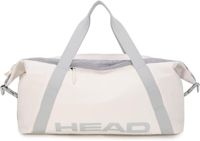 HEAD 45L Waterproof Gym Duffel Bag for Women & Men, Large Capacity Crossbody Sport Travel Bags for Fitness/Yoga, Lightweight Shoulder Tote Bag for Weekender Overnight/Business Workout(Beige) - Image 2