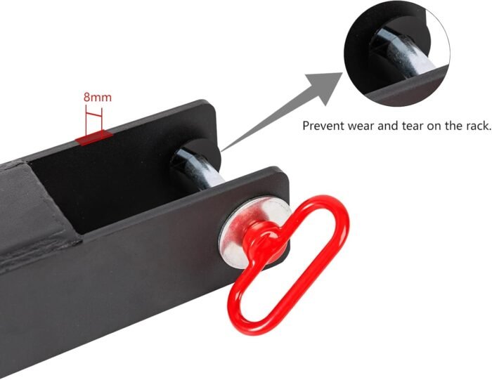 Multi Use Belt Squat Attachment with Lever Arms fits for 3"X 3" Square Tube Power Cages Home Gym Accessory for Strength Training with 330 lbs Capacity (Not included squat belt) - Image 6
