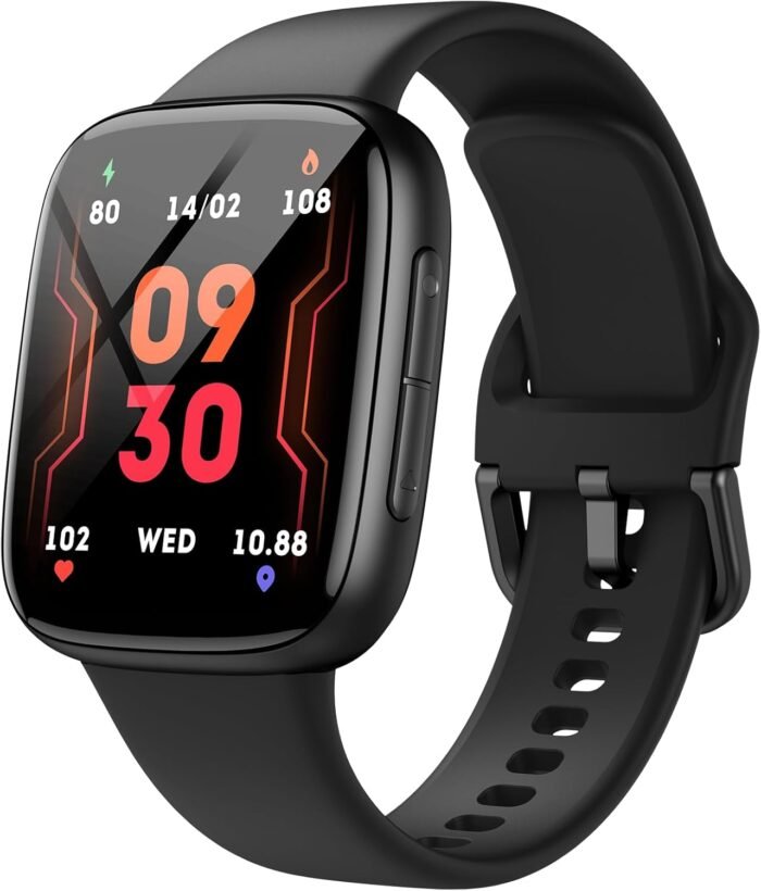 Tensky Smart Watch for Men/Women Android & iPhone, AI Voice, 1.85" AMOLED Screen Fitness Tracker with Bluetooth Call, 3ATM Waterproof Heart Rate/Sleep/SpO2 Monitor, Pedometer, 100+ Sport Modes - Image 2