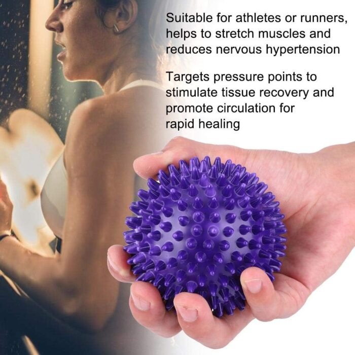 ZJchao Spiky Massage Balls, 7.5cm/9cm Muscle Soreness Massager Ball, Spiky for Deep Tissue Back Massage, Rubber Balls for Pain Relief & Plantar Fasciitis(5#) - Image 7