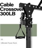 Power Rack | 5-in-1 Power Cage with Adjustable J-Hooks, Cable Machine & Pull-Up Bar | Home and Garage Gym Equipment for Strength Training - Image 3