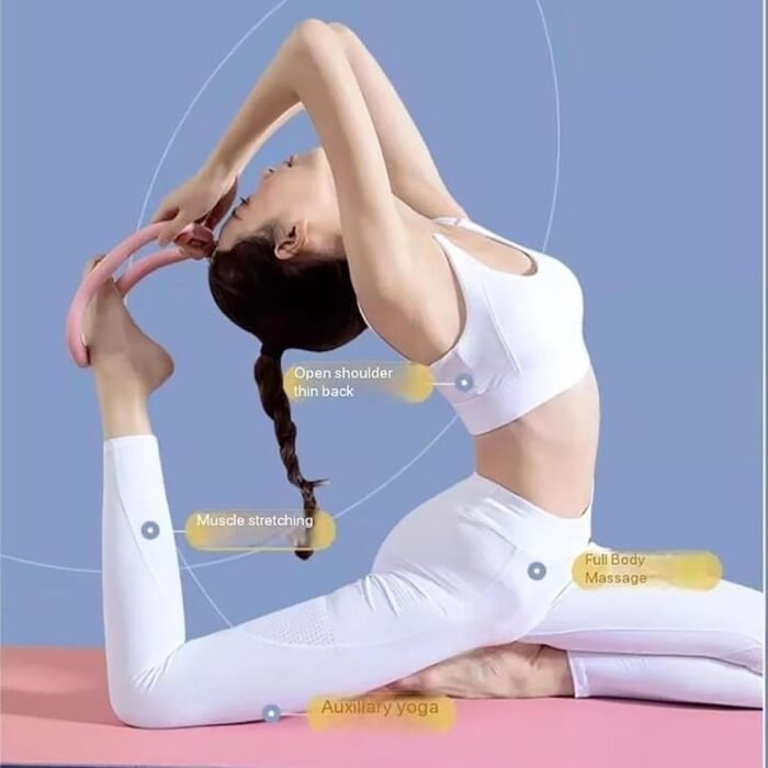 2 Pieces of Yoga Ring,Physical Exercises for Leg Calves Fitness Circle,Yoga Equipment Training Ring Exercise Workout Yoga Circles Pilates Circle Stretch Resistance - Image 4