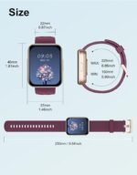 Smart Watches for Men Women (Answer/ Make Calls) Compatible with iPhone Android Phones, 1.85" Smartwatch Fitness Tracker with 100+ Sports Heart Rate Monitor Pedometer Sleep Tracker Waterproof (Purple) - Image 9