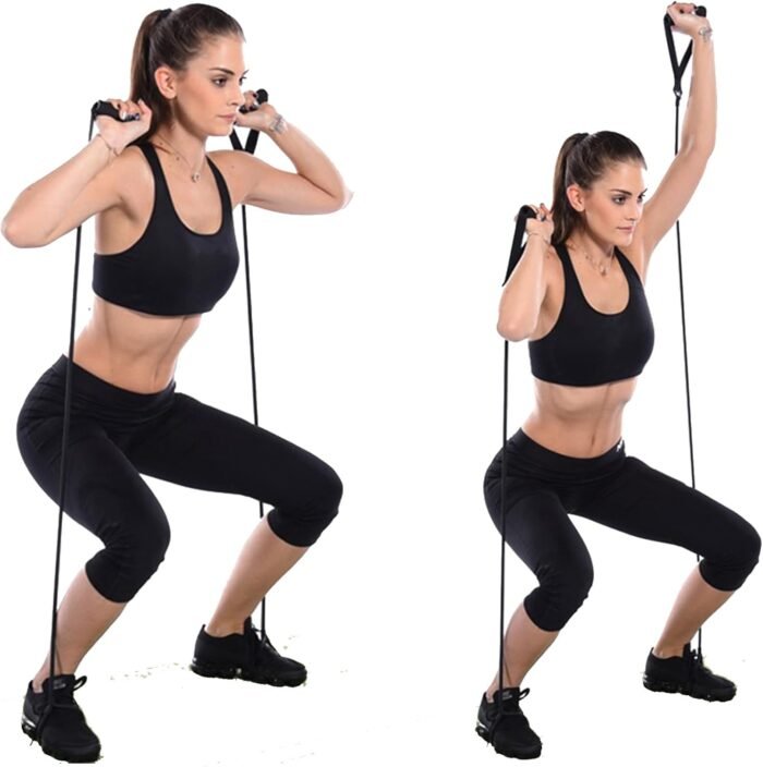 Resistance Band Set,Pull Up Exercise Bands Door Anchors Compatible with Billy's Bootcamp Tae Bo,Weight Loss,Strength Home Workouts Training,Physical Therapy,Yoga,Pilates. - Image 6