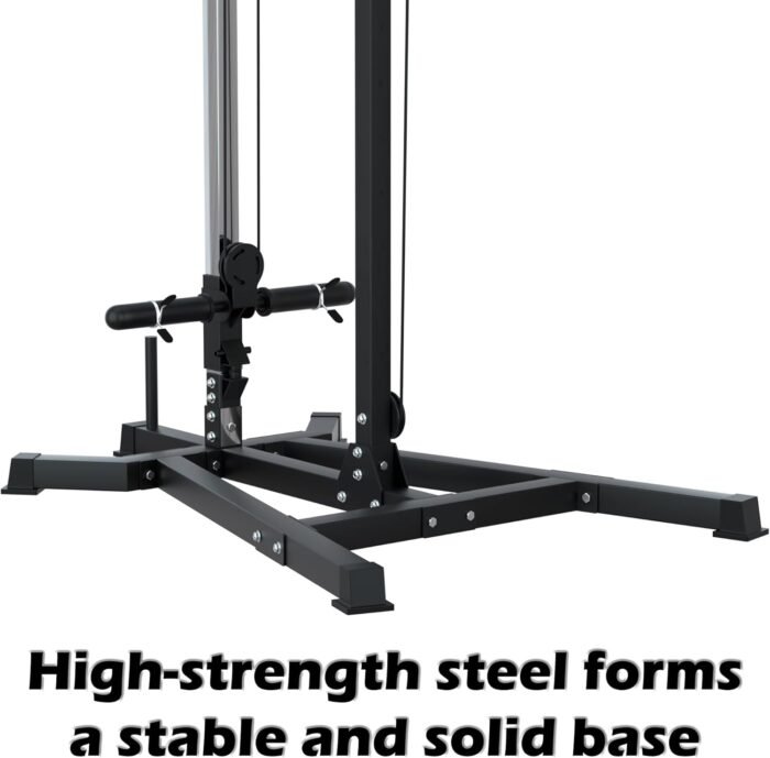 VIVITORY LAT Pull Down and Low Row Cable Machine - 16 Height Adjustable Pulley System for Full Body Workout, Maximum Weight Capacity 400lbs, Perfect for Home Gym, Includes Additional Handle - Image 6