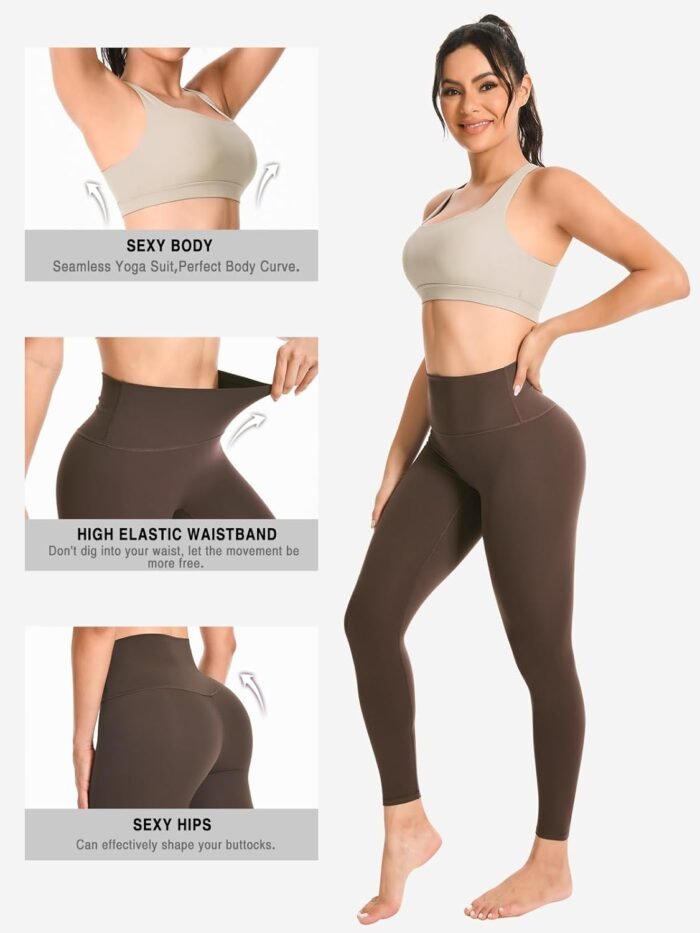 Workout Sets for Women High Waisted Leggings with Cross Back Sports Bra 2 Piece Yoga Outfits Gym Clothes Sets - Image 5