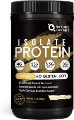 NATURE TARGET Whey Protein Powder, Unflavored - Whey Protein Isolate, 25g Protein Sugar-Free, 1.1lb - Image 2