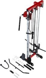 Wall Mounted Cable Station, Multi-Functional Upper Body Weight Machine, LAT Pulldown with 17 Positions Dual Pulley System, Space Efficient Home Gym Equipment - Image 2