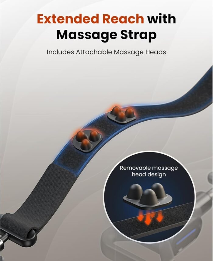 BOB AND BRAD 2-in-1 Massage Gun with Belt for Pain Relief, Sore Muscle Relaxation, FSA HSA Eligible, Dual-Purpose Percussion Back Massage Gun Deep Tissue Massager for Athletes, Therapists, Men, Women - Image 7