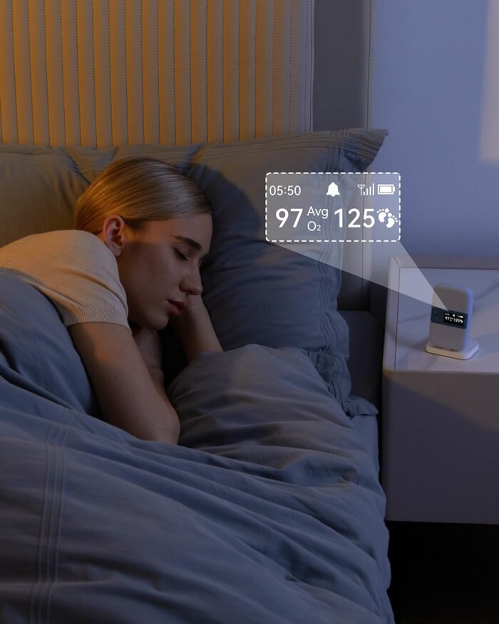 Babytone Baby Sleep Monitor with Base Station- Smart Sleep Sock, Tracking Heart Rate, Avg O2 and Movement, Wearable Baby Oxygen Foot Monitor with Bluetooth and APP, for 0-36 Months Newborn - Image 7