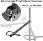 SELEWARE Adjustable Lever Arms Heavy Duty Jammer Arms for 2'' x 2'' and 3'' x 3''Power Racks Rated 600 lbs Per Arm for Strength Training Home Gym Workout Attachments Compatible with 2" Olympic Plates - Image 4