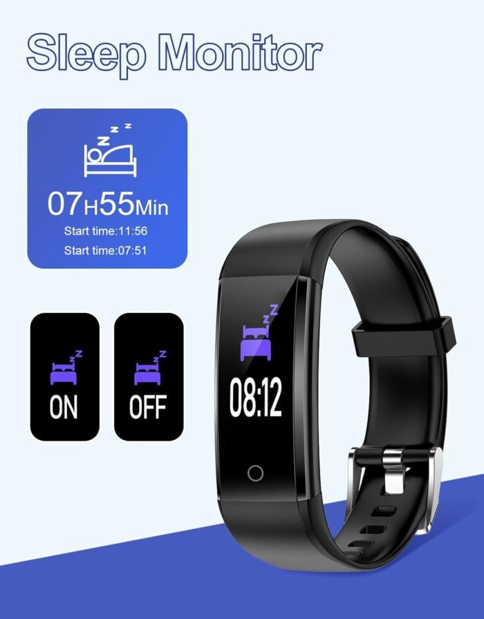 GRV Fitness Tracker Non Bluetooth Fitness Watch No App No Phone Required Waterproof Pedometer Watch with Steps Calories Counter Sleep Tracker for Men Women Parents - Image 4