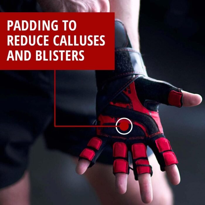 Weightlifting Gloves for Gym Fitness Crossfit Bodybuilding - Workout Gloves for Men & Women - Dominator Leather Crossfit Cross Training Gloves Wrist Strap Wrap - Best Weight Lifting Gloves with Wrist Support for Heavy Lifting - 1 Year Replacement Warranty - Image 7