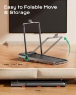 Walking Pad,Treadmill with Incline for Home Office, 2.5HP Portable Under Desk Treadmill with 265 Lbs Capacity,Remote Control, Led Display - Image 7