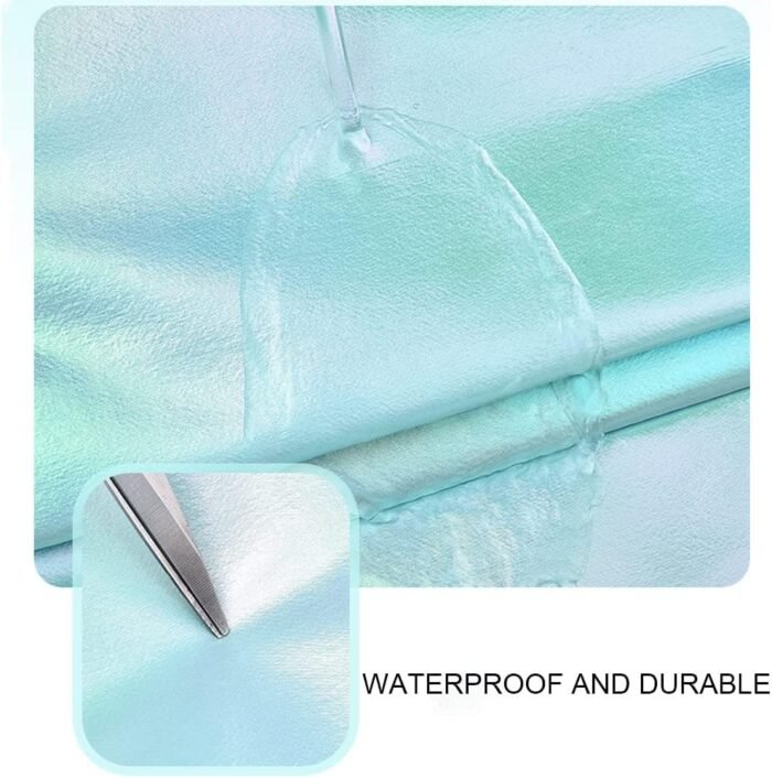 Holographic Shimmering Gym Duffle Bag with Shoes Compartment & Wet Pocket, Women Weekend Overnight Travel Bag Gymnastic Dance Bag for Girl (blue) - Image 9