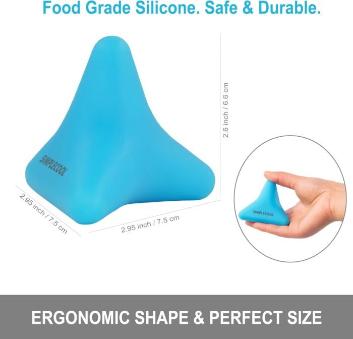 Trigger Point Massage Tool. Massager Ball for Deep Tissue Myofascial Release Physical Therapy Foot Plantar Fasciitis Pain Relief Muscle Knot Psoas Hip Flexor Iliacus Release. 3×2.6 in (Blue) - Image 3