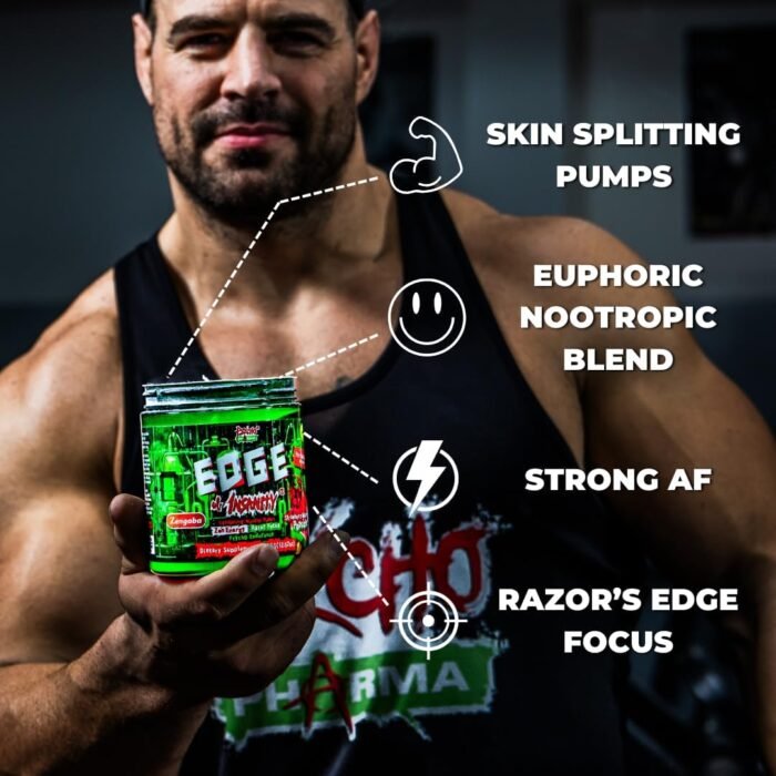 Psycho Pharma Strongest High Stim Preworkout Powder - Edge of Insanity - Most Intense Pre Workout Supplement for Pumps, Strength, Energy and Feel Good Focus. Rivals Famous PWOs of The Past - Image 5