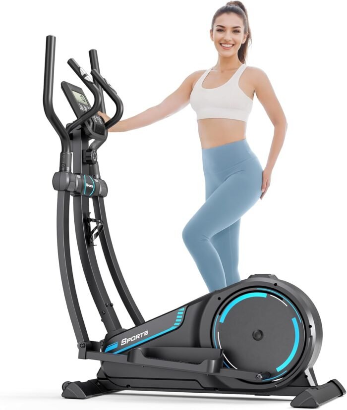 THERUN Elliptical Exercise Machine, Elliptical Machine for Home w/Whisper-Quiet Magnetic Driving System, Elliptical Trainer w/ 15.3" Stride, 16 Resistance Levels, 8KG Flywheel, Bottle Holder - Image 2