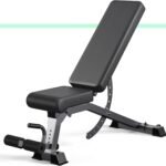 192-Setting Adjustable Weight Bench, 1200LB Heavy Duty Workout Bench for Home Gym, Commercial Incline-Flat-Decline Bench Press for Full Body Fitness, 4 Suitable Leg Rest Gears with Fully Upright Backrest - Image 2