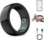 Smart Ring for Men and Women-Fitness Tracker Ring with Heart Rate, Blood Oxygen,Sleep Monitoring, Step Counting, IP68 Waterproof,Remote Camera&Music Control,No App Fee for iPhone & Android(Black, 12#) - Image 2