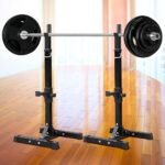 Yaheetech Pair of Adjustable Squat Rack Standard 44-70 Inch Barbell Rack, Solid Steel Squat Stands Bench Press Storage Home Gym Portable Dumbbell Stands - Image 10