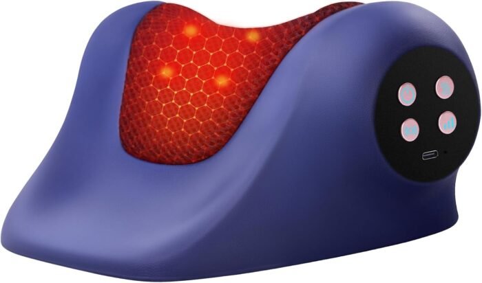 Neck Stretcher for Pain Relief,Portable Cordless Neck Massager with Heat, 3 Adjustable Modes Cervical Traction Device Neck Massager Pillow for Relieve Muscle Tension Spine Alignment (Blue) - Image 2