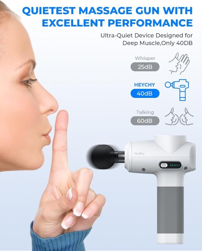 Deep Tissue Massage Gun,Percussion Massage Gun for Pain Relief,Professional Muscle Massager for Athletes & Home Gym, Handheld Portable Back Massager with 5 Speed,2025 Fathday's Gifts - Image 6