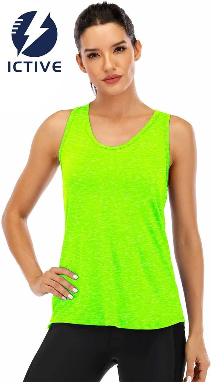 ICTIVE Workout Tank Tops for Women Sleeveless Yoga Shirts for Women Mesh Racerback Muscle Tank Tops - Image 3
