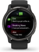 Garmin Venu 2, GPS Smartwatch with Advanced Health Monitoring and Fitness Features, Slate Bezel with Black Case and Silicone Band , 27.9 mm (Renewed) - Image 3